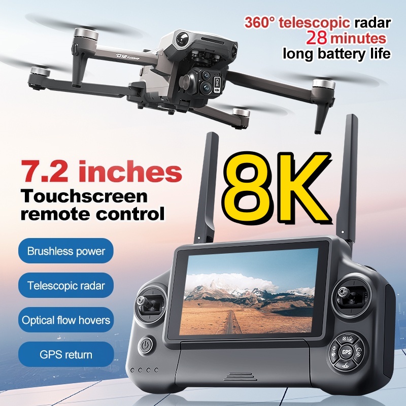 8K 3 Axis Gimbal Brushless 7.2 - مراجعة Drone Gps Rc Tt36 وسعره