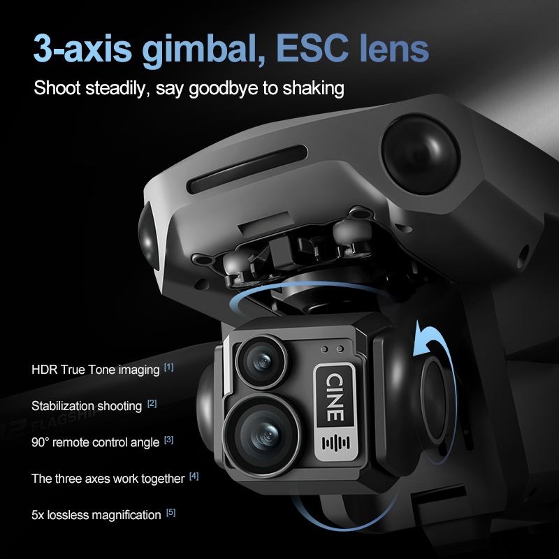 8K 3 Axis Gimbal Brushless 7.2 - مراجعة Drone Gps Rc Tt36 وسعره