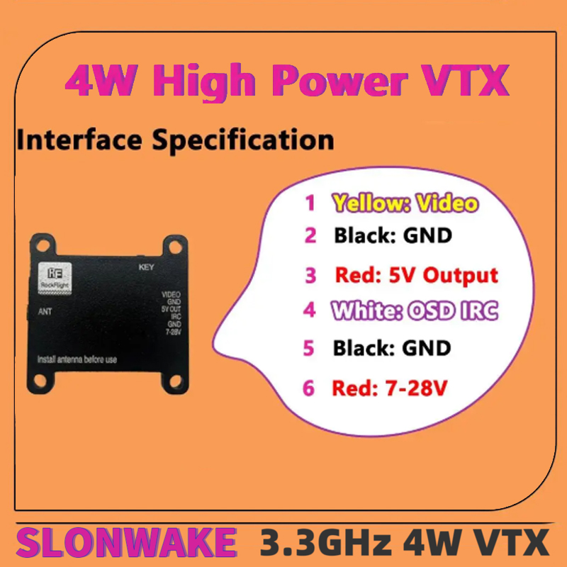 SLONWAKE FPV 3.3G 16CH 4000mW  - مراجعة Drone Rc Remote وسعره