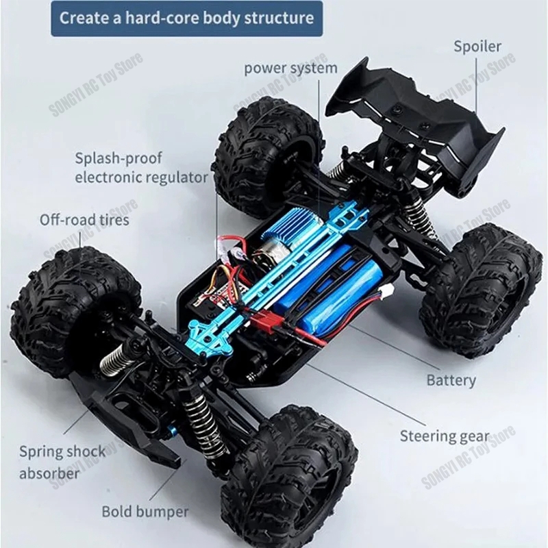 16103 Fast Rc Cars 50km/h 1/16 - مراجعة Drone Bike Rc وسعره