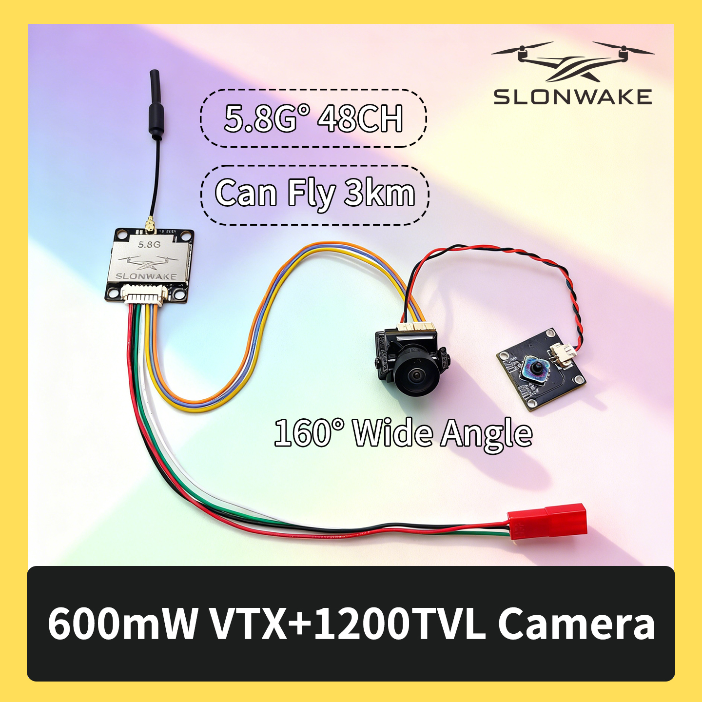 SLONWAKE 5.8G 600mW 7-24V FPV  - مراجعة Drone Rc With Camera وسعره