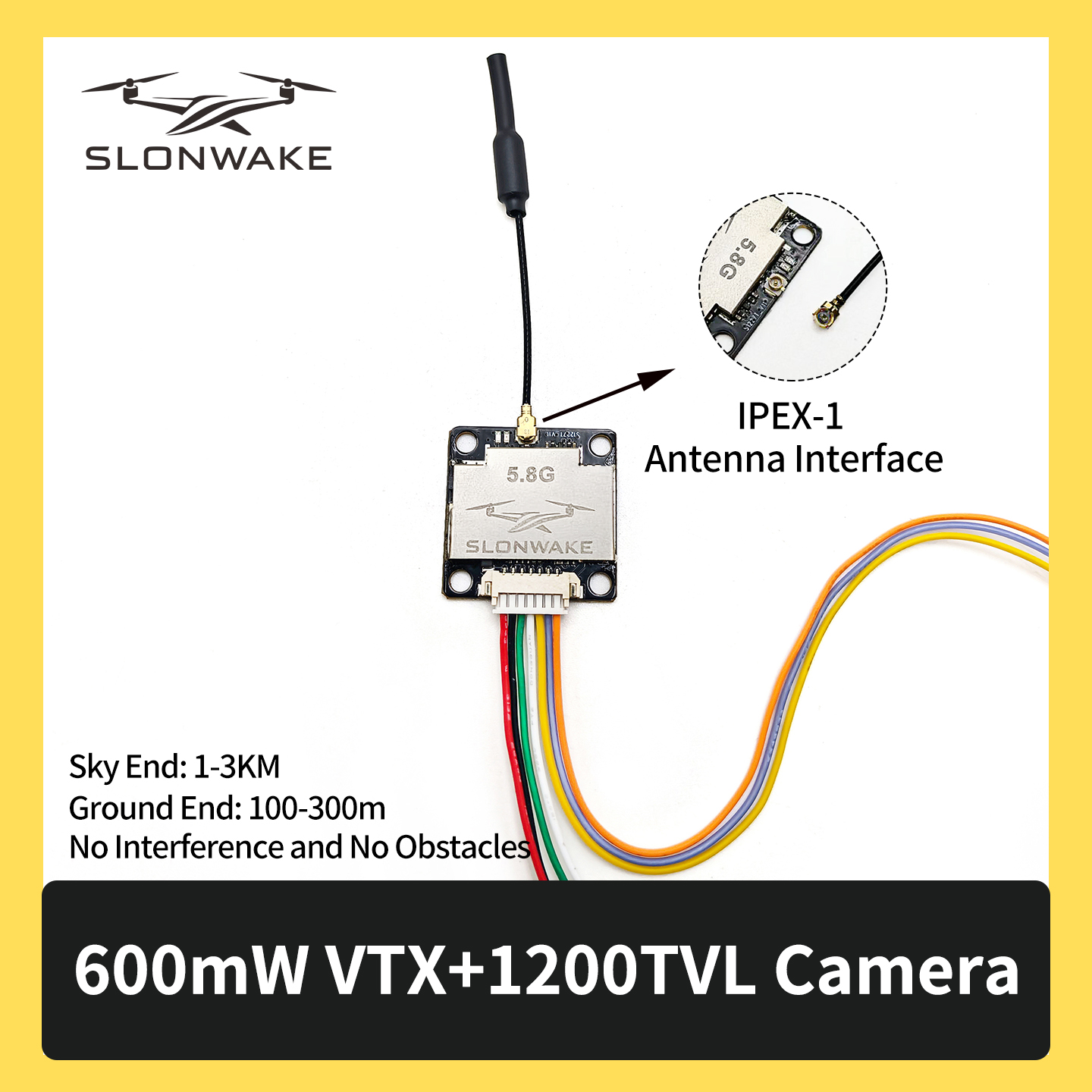 SLONWAKE 5.8G 600mW 7-24V FPV  - مراجعة Drone Rc With Camera وسعره