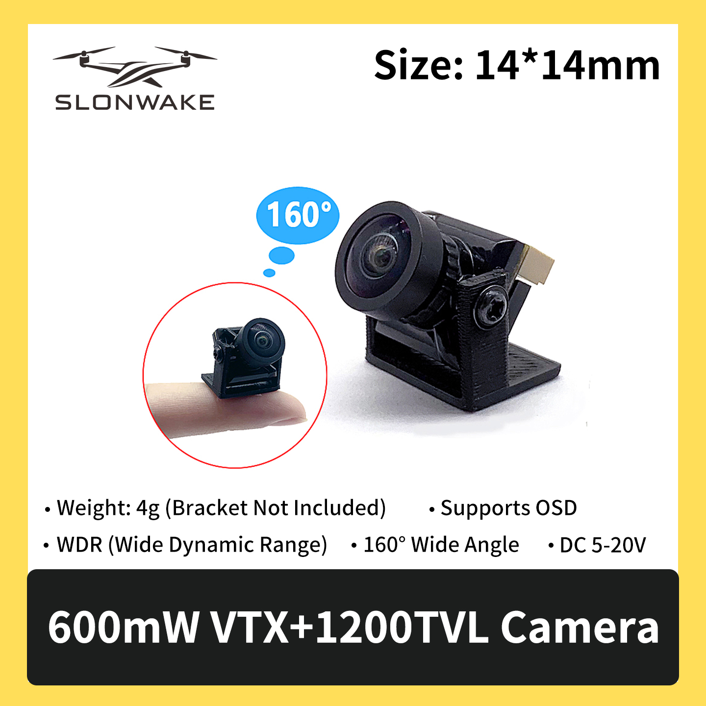SLONWAKE 5.8G 600mW 7-24V FPV  - مراجعة Drone Rc With Camera وسعره
