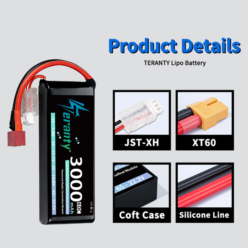 TERANTY 2S 3000mAh Lipo Batter - مراجعة Drone Lipo Battery وسعره