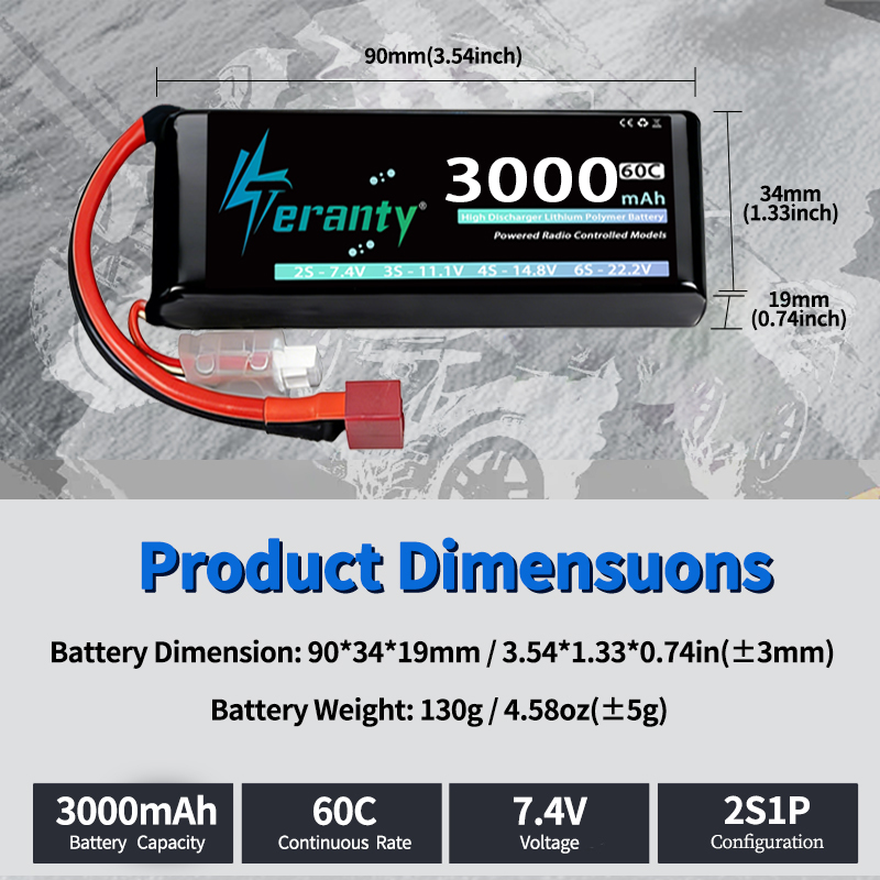 TERANTY 2S 3000mAh Lipo Batter - مراجعة Drone Lipo Battery وسعره