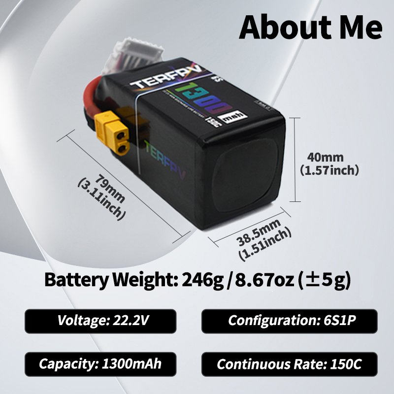 TERFPV Lipo Battery 6S 22.2V 1 - مراجعة Drone Lipo Battery وسعره