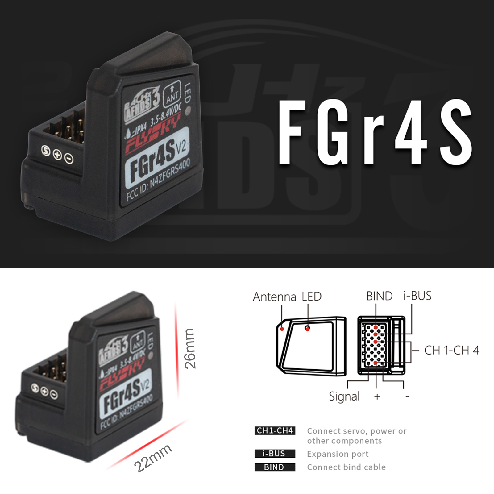 Flysky FGR4S V2 Receiver AFHDS - مراجعة Joystick Rc Drone وسعره