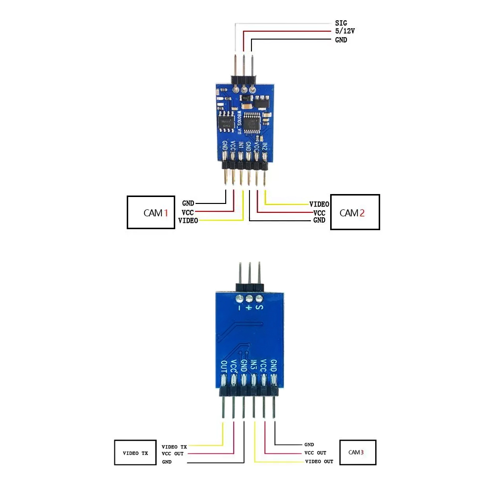 5.8G 3 Channel Video Switcher  - مراجعة Drone Rc With Camera وسعره