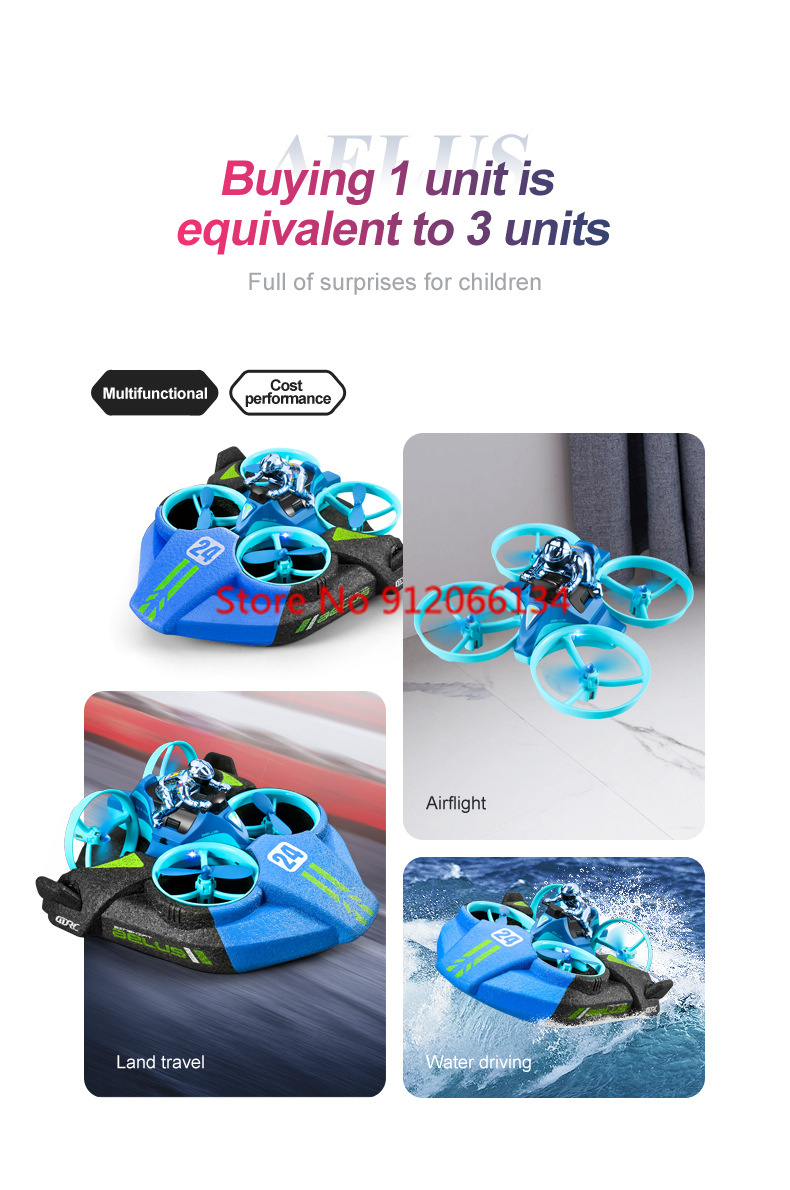 2.4G RC Plane Car Boat 3 In 1  - مراجعة Drone Rc Game وسعره