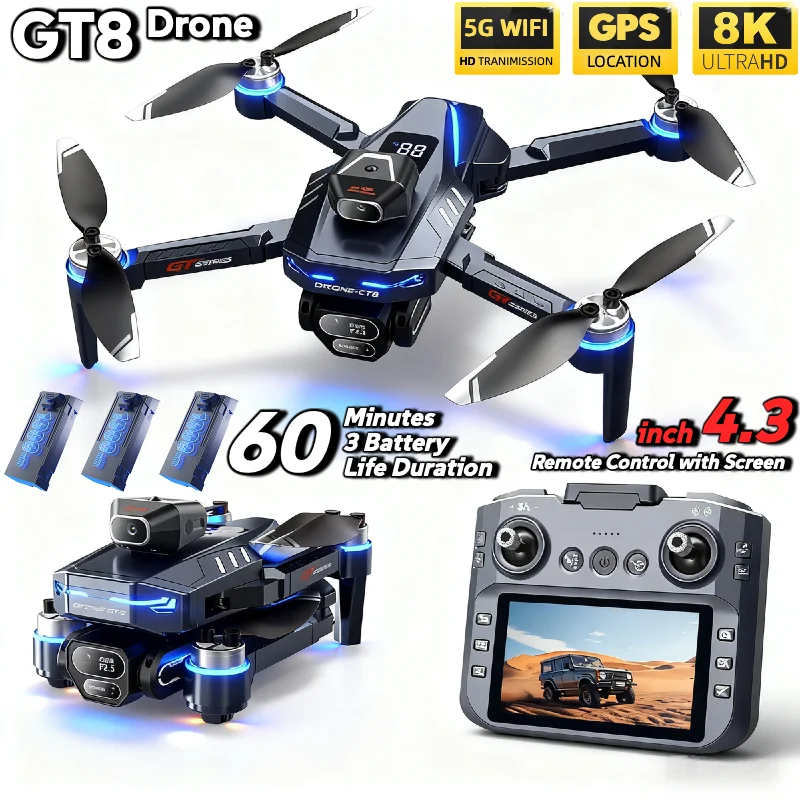 HOT For LSRC GT8 Drone 4K Prof - مراجعة Drone Gps Rc Tt36 وسعره