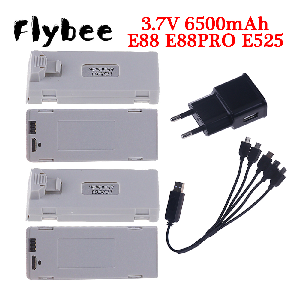 Original E88 Battery 3.7V 6500 - مراجعة Drone Lipo Battery وسعره