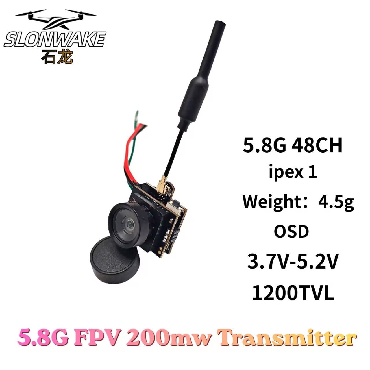 SLONWAKE 5.8G Analog Video Tra - مراجعة Drone Rc With Camera وسعره