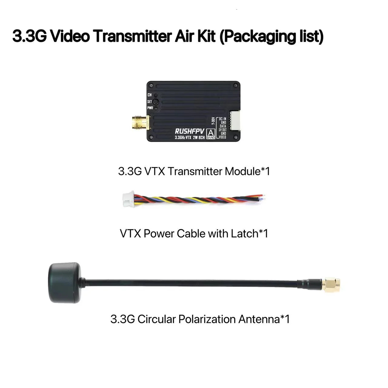 RUSHFPV 3.3G 2W VTX Transmitte - مراجعة Drone Rc Remote وسعره