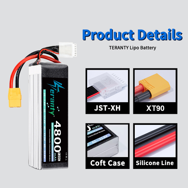 TERANTY 6S 4800mAh Lipo Batter - مراجعة Drone Lipo Battery وسعره