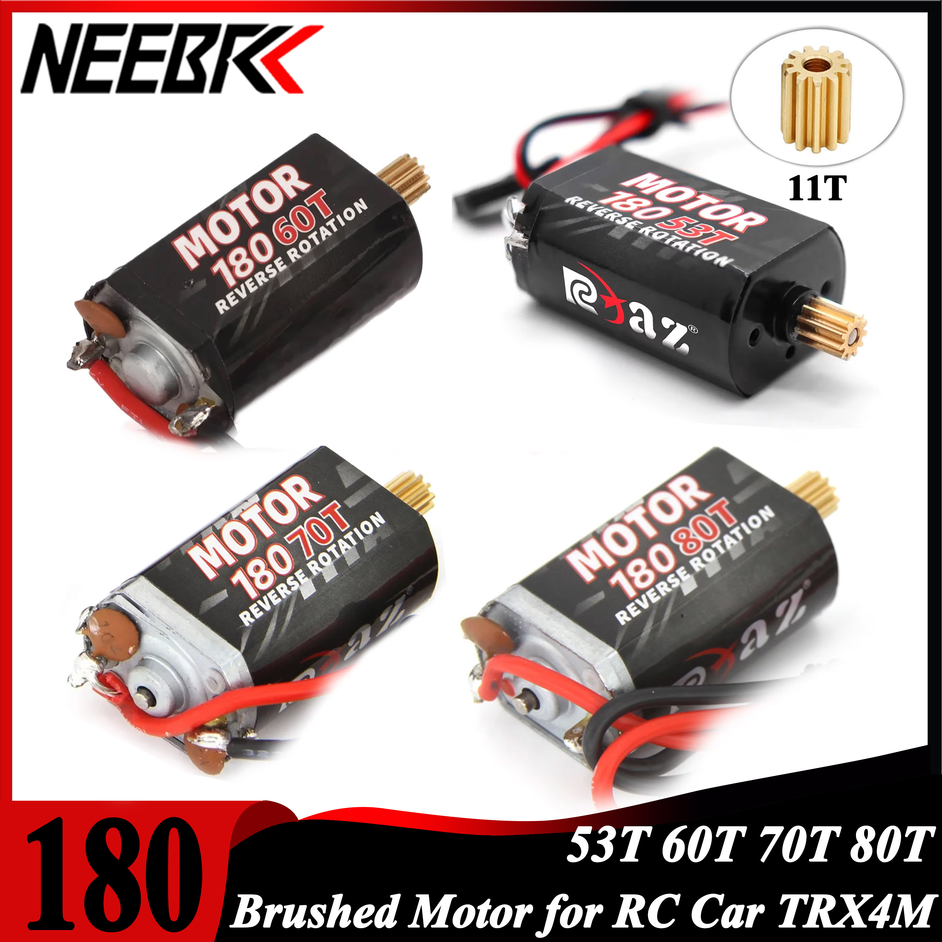 NEEBRC 180 Brushed Motor 53T 6 - مراجعة Rc Rock Crawler وسعره