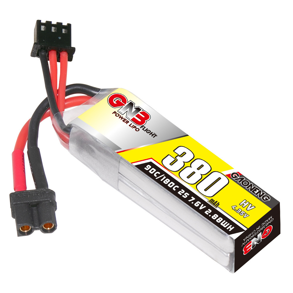 GNB 2S 7.6V 380mAh 90C/180C Li - مراجعة Drone Lipo Battery وسعره