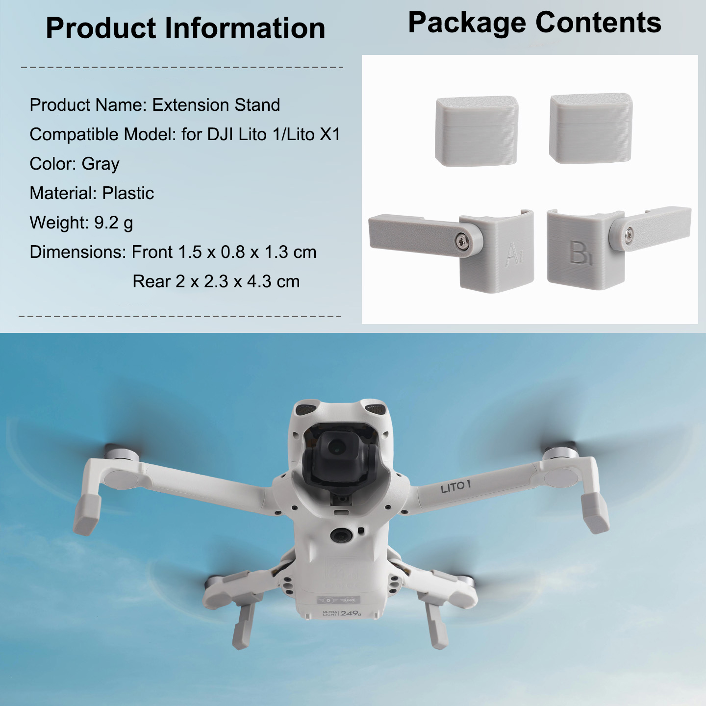 Landing Gear Extender for DJI  - مراجعة Drone Dji Rc N1 وسعره