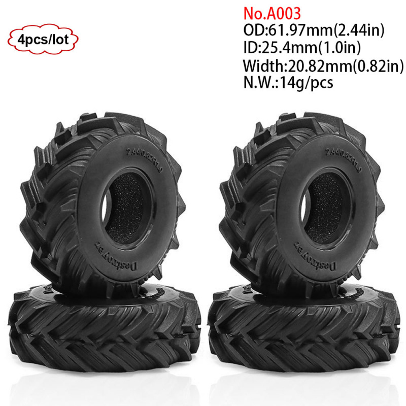 4PCS 1.0inch 57-67mm RC Crawle - مراجعة Rc Rock Crawler وسعره