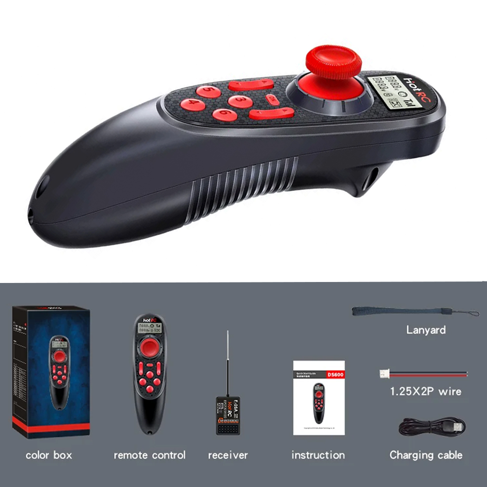 HOTRC DS-600 6CH 2.4GHz Radio  - مراجعة Joystick Rc Drone وسعره