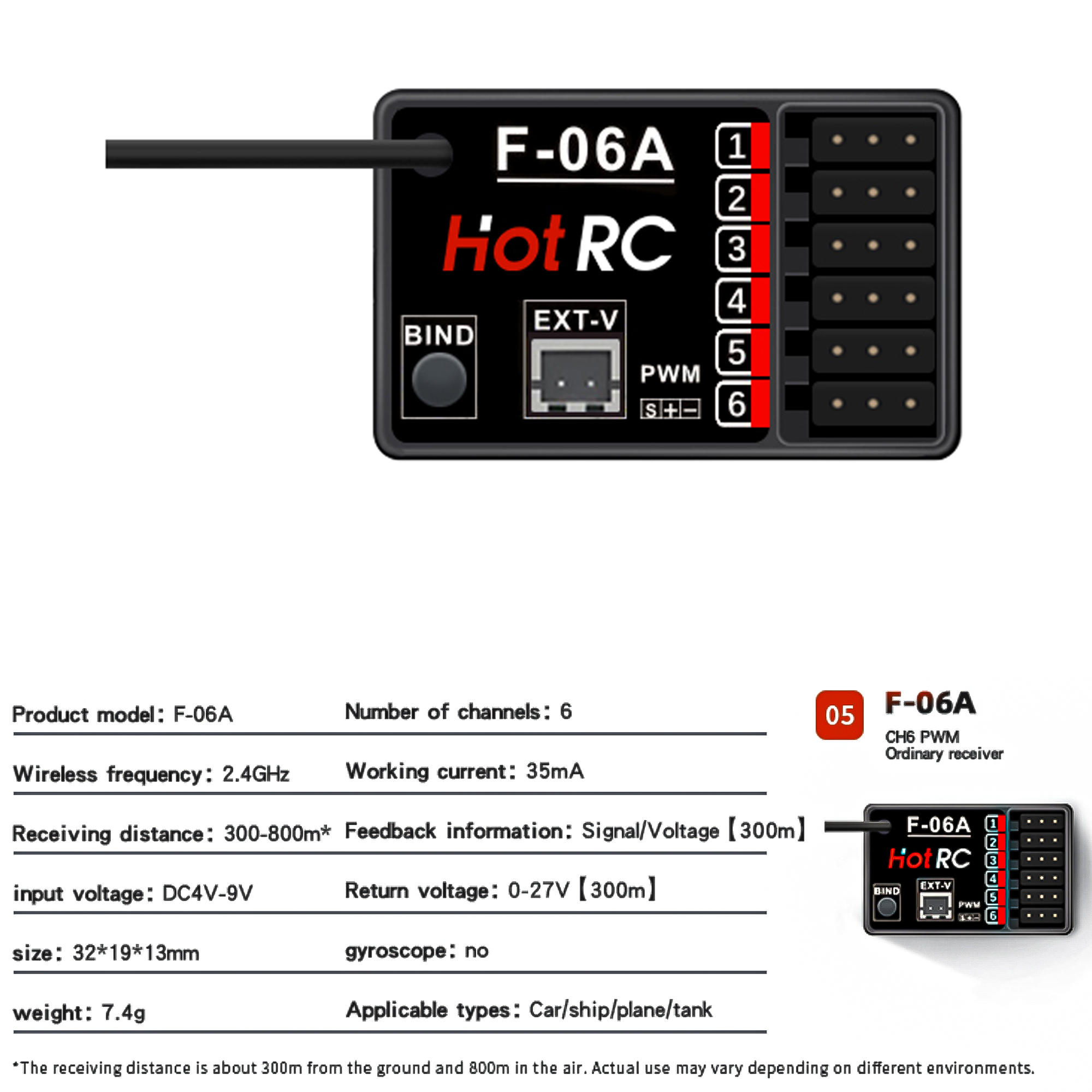 HOTRC DS-600 6CH 2.4GHz Radio  - مراجعة Joystick Rc Drone وسعره