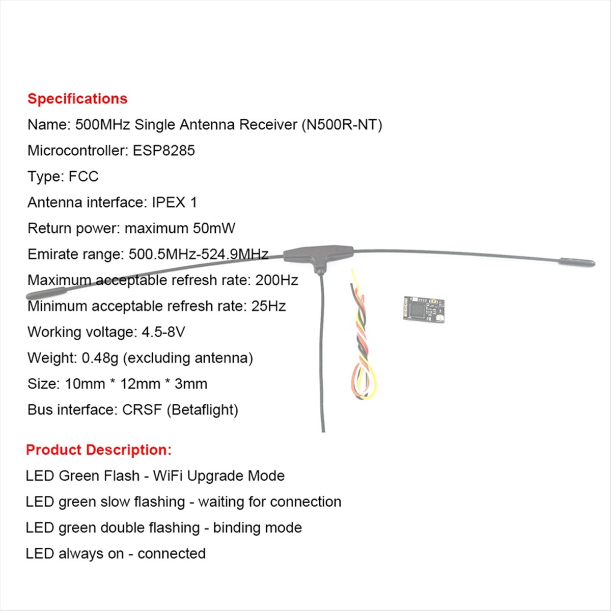 500MHz Receiver 500.5MHz-524.9 - مراجعة Drone Rc وسعره