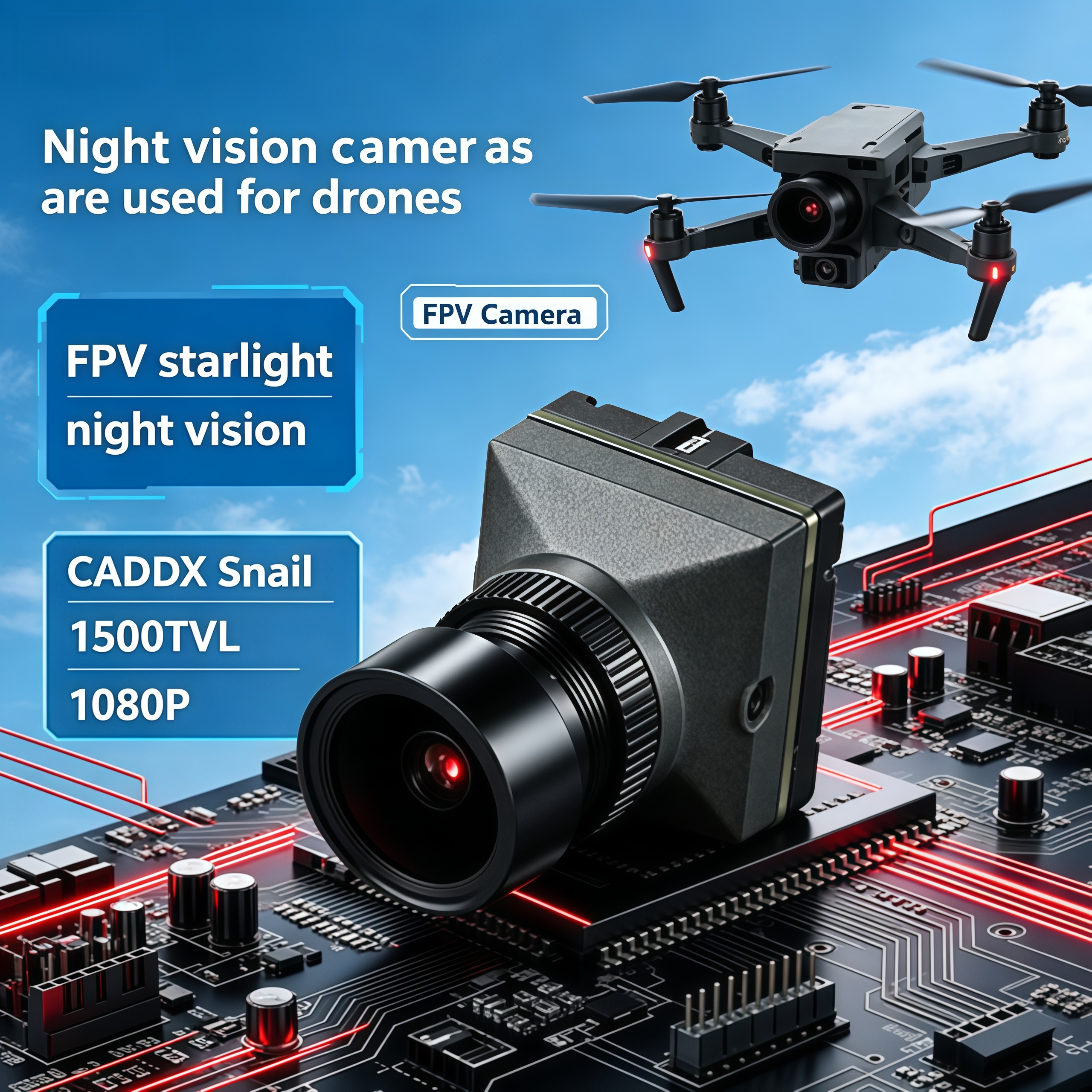 1500TVL HD CADDX Snail FPV Cam - مراجعة Drone Rc With Camera وسعره