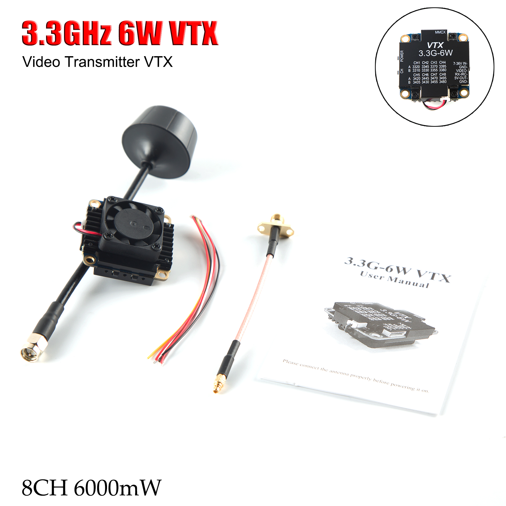 FPV Video Transmitter 3.3G 6W  - مراجعة Drone Rc Remote وسعره