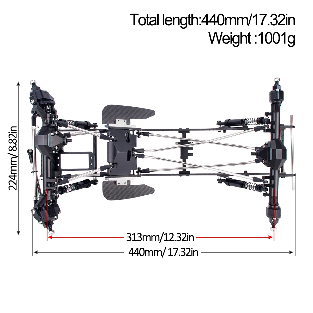 Carbon Fiber LCG Chassis Kit w - مراجعة Rc Rock Crawler وسعره