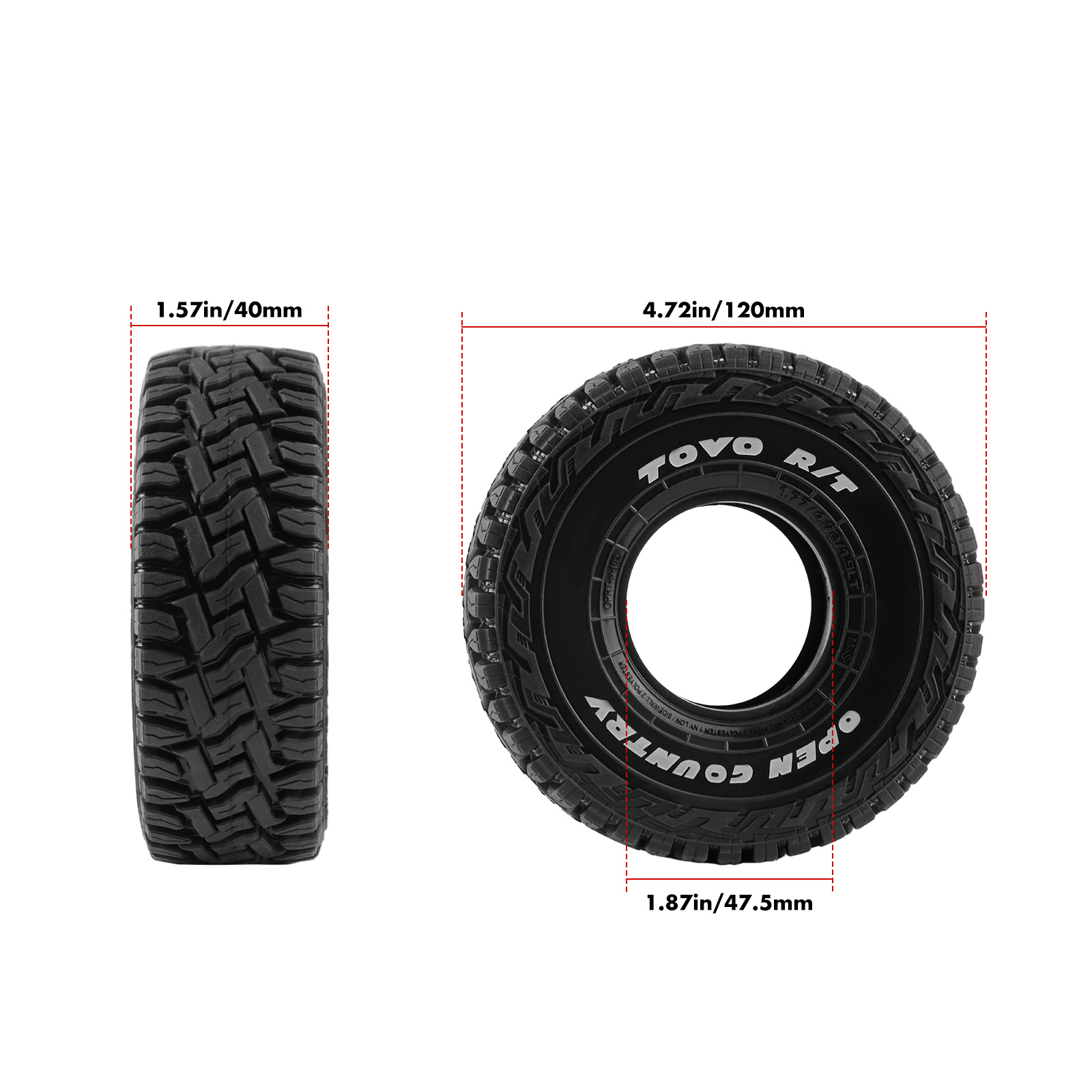 1.9 Inch RC Rock Crawler Tires - مراجعة Rc Rock Crawler وسعره